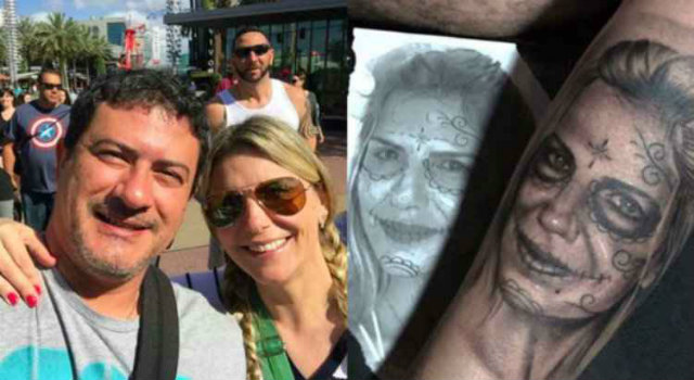 Tom Veiga, o Louro Jos, e a esposa Alessandra. Foto: Reproduo Instagram/Divulgao