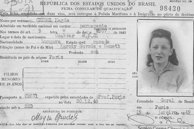 Ficha Consular de Janeiro de 1949. Foto: Arquivo Nacional/O Obscuro Fichrio