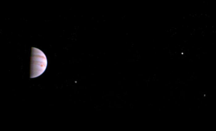 Na foto, a sonda ficou a uma distncia de 4,3 milhes de km de Jpiter. Foto: Nasa/Divulgao.