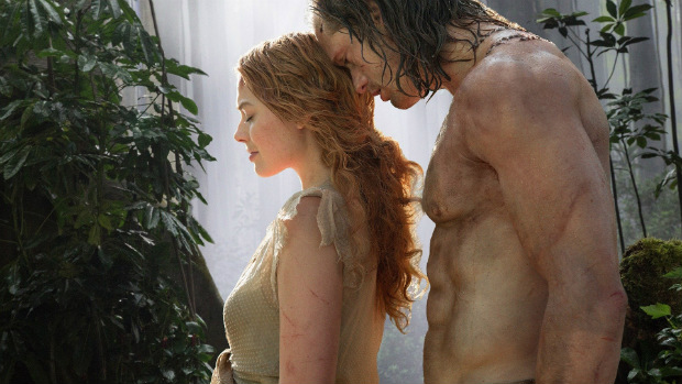 Margot Robbie interpreta Jane e Alexander Skarsgard  o novo Tarzan (Warner/ Divulgao)