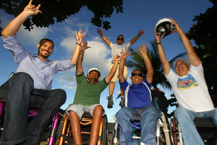 Cadeirantes se preparam para participar do projeto. Foto: Rafael Martins/ Esp. DP