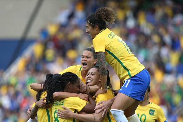 Futebol feminino foi uma das modalidades com jogos antes mesmo da abertura do evento. Roberto Castro/Brasil2016