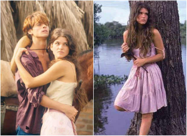 Marcos Winter e Cristiana Oliveira formaram par romntico na novela Pantanal, exibida pela primeira vez no incio dos anos 90. Foto: Reproduo/Internet 