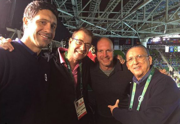 Galvo posta foto ao lado da equipe da BBC no parque olmpico. Foto: Reproduo/Instagram