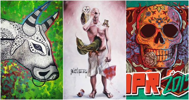 Mandbula INK, Neilton e Kin assinam ilustraes inspiradas no rock. Fotos: Divulgao