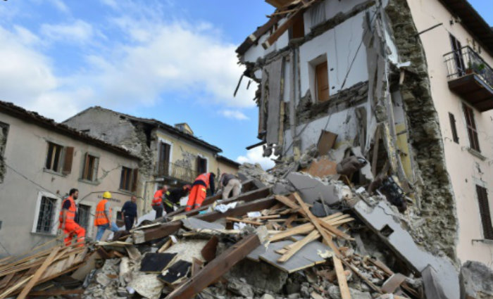 Prdios destrudos em Arquata del Tronto. Foto: AFP Photo