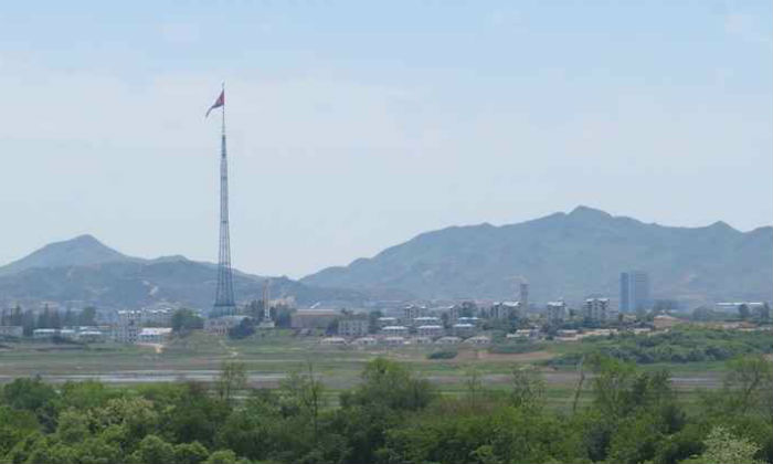 Vilarejo de Kijong-dong (Coreia do Norte), na Zona Desmilitarizada. Foto: Rodrigo Craveiro/CB/D.A. Press