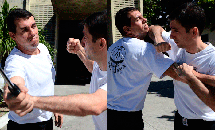 Daniel Luz, instrutor de Krav Maga em Pernambuco, explica que a tcnica independe da fora e  altamente eficaz. Foto: Marcela Cintra/ Esp. DP