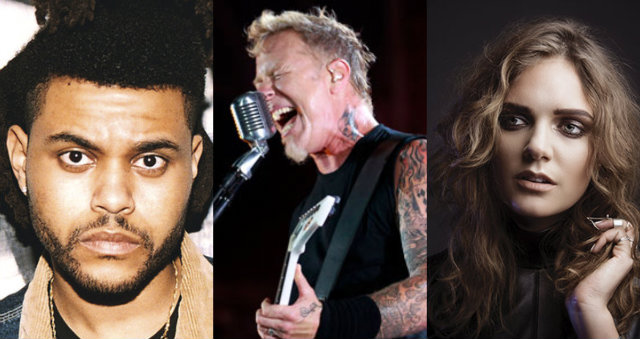 The Weeknd, Metallica, The Strokes e Tove Lo so as grandes atraes deste ano. Foto: Montagem/DP