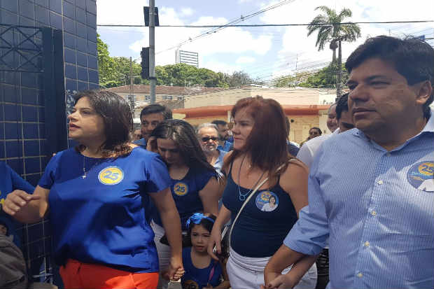 Ministro destacou que Priscilla Krause conhece as contradies do Recife e  a melhor opo para o recifense. Foto: Andr Clemente/DP
