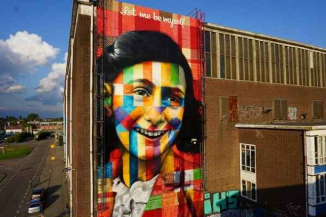 Eduardo Kobra Finaliza Painel Sobre Anne Frank Em Amsterd Viver 