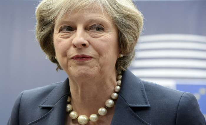 A premier britnica, Theresa May. Foto: Thierry Charlier/AFP