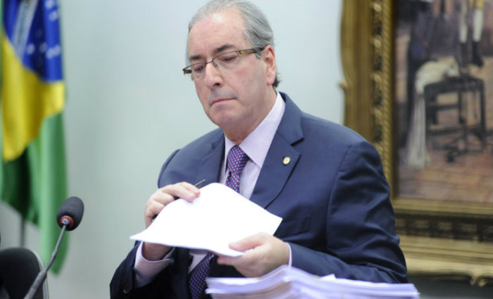 A defesa prvia do ex-presidente da Cmara, de 68 pginas, foi entregue na noite desta tera-feira.
Foto: Alex Ferreira/Cmara dos Deputados.