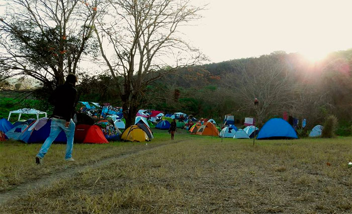 Evento contou com uma rea de camping para abrigar os participantes. Foto: Trago Boa Notcia/Divulgao