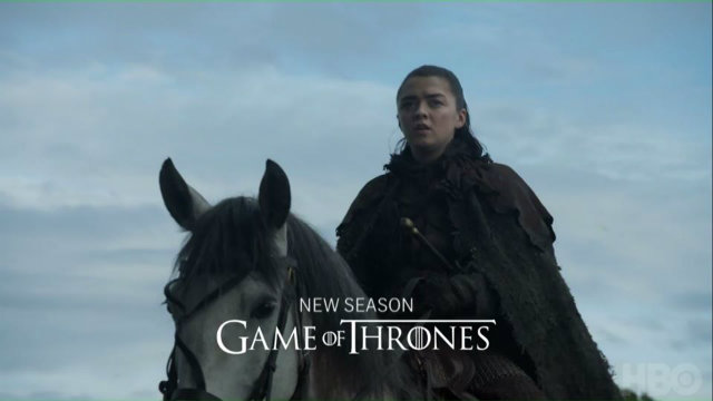 Arya Stark aparece em uma cena montada em um cavalo: pblico especula destino da personagem. HBO/Reproduo