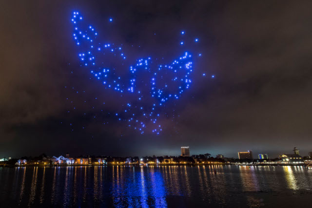 Show com 300 drones, em parceira com a Intel, promete ser a nova aposta da Disney. Crdito: Divulgao Walt Disney World (Divulgao Walt Disney World)