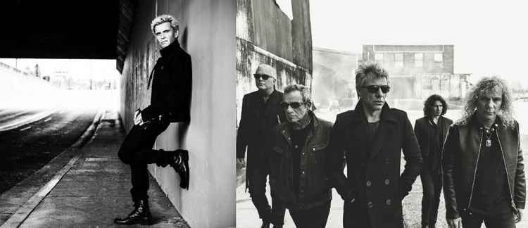 Billy Idol e Bon Jovi se apresentam em 21 e 22 de setembro, respectivamente. Fotos: Michael Muller, Bon Jovi/Divulgao