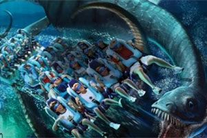 Kraken  o nome da montanha-russa virtual do Sea World. Foto: Divulgao
