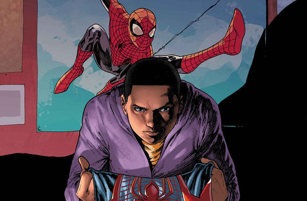 Miles Morales  veste o manto de Homem-Aranha, que no  mais exclusividade de Peter Parker. Foto: Marvel/Divulgao
