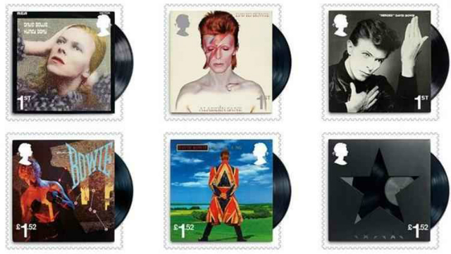 Srie de selos do Royal Mail homenageia o msico David Bowie. Crdito: Royal Mail/Reproduo