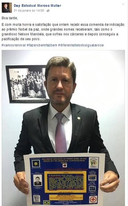 Ambos os polticos fizeram uma publicao formal nas deredes sociais. Foto: Reproduo/Facebook (Ambos os polticos fizeram uma publicao formal nas deredes sociais. Foto: Reproduo/Facebook)