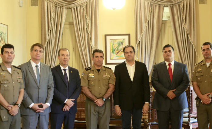 Assumiro os comandos da PM e Polcia Civil o coronel Vanildo Maranho e o delegado Joselito Amaral, respectivamente. Foto:Wagner Ramos/SEI

