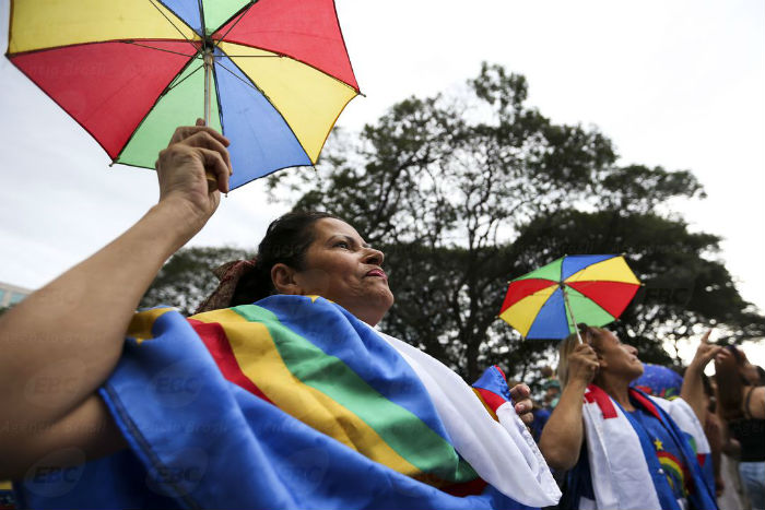 Folies vestiram as cores de Pernambuco durante a festa. Foto: Marcelo Camargo/Agncia Brasil.