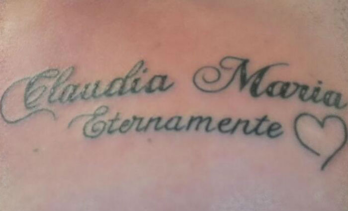 Cleiton tatuou nome da me acima do peito.Foto: Reproduo/ WhatsApp