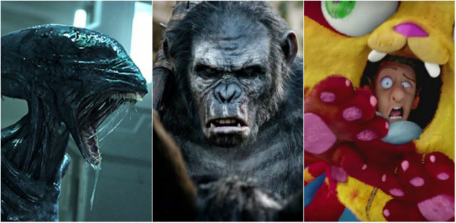 Os longas Alien, Planeta dos Macacos e Lino: O filme entram na programao da CCXP. Fotos: Fox Film/Divulgao