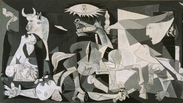 Detalhe da pintura Guernica, de Picasso. Foto: Reproduo