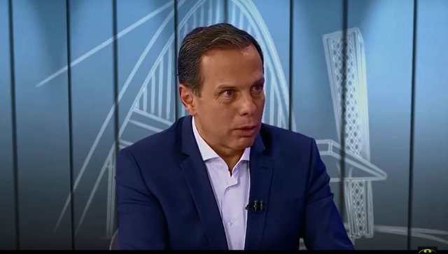 A assessoria de imprensa da Prefeitura disse que Doria reagiu a um "gesto invasivo e desnecessrio". Foto: Youtube/Reproduo
