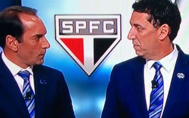 Ex-jogador Edmundo e jornalista PVC discutem ao vivo durante programa da Fox Sports. Foto: YouTube/Reproduo
