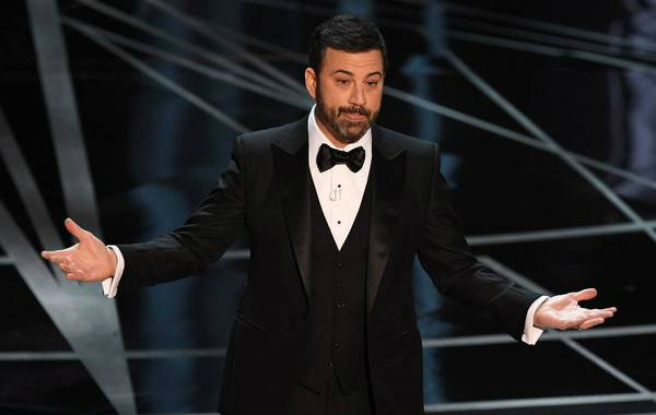 Na televiso americana, o comediante apresenta um dos principais talks shows, o Jimmy Kimmel Live!, desde 2003. Foto: Mark Ralston/AFP