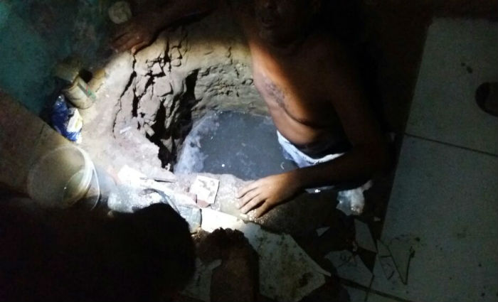 Aps tumulto e dois presos feridos, Seres descobre tnel na Barreto Campelo. Foto: Seres/ Divulgao