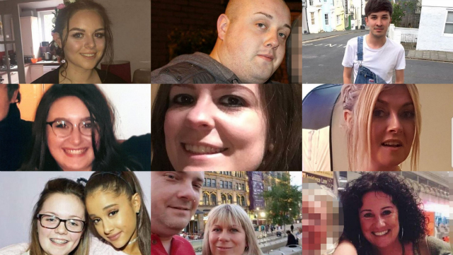 14 vtimas fatais do atentado em Manchester tiveram suas identidades reveladas. Fotos: Facebook/Instagram/Twitter/Reproduo