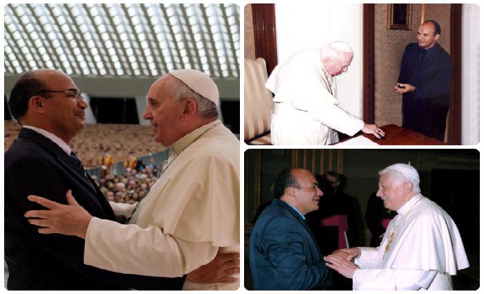 Gilberto esteve no Vaticano cerca de 50 vezes desde 2013, quando se elegeu para presidir a Frater. Ele se rene com o Papa Francisco cerca de seis vezes ao ano. J encontrou Bento 16 pelo menos 30 vezes, e chama Joo Paulo 2 de homem santo. A Frater foi criada na poca de Joo Paulo 2. Foto: Obra de Maria/divulgao