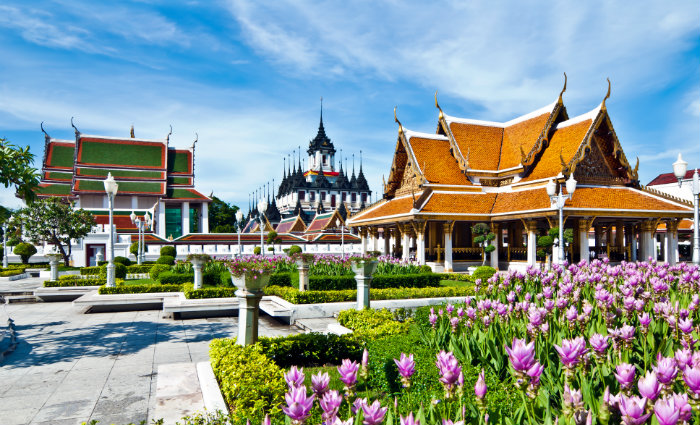 Loha Phrasah e jardins reais: Parte antiga da capital tailandesa oferece uma srie de passeios gratuitos. Fotos: Bangkok.com