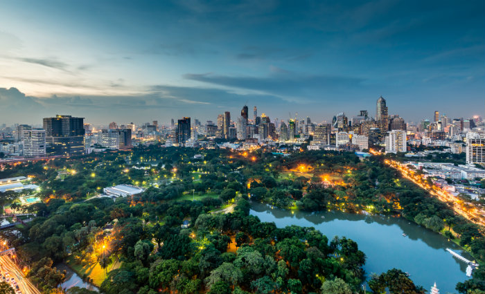 Parque Lumphini  um dos melhores lugares para relaxar