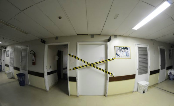 O quarto de onde o menino foi levado foi interditado. Foto: Matheus Oliveira/Agncia Sade