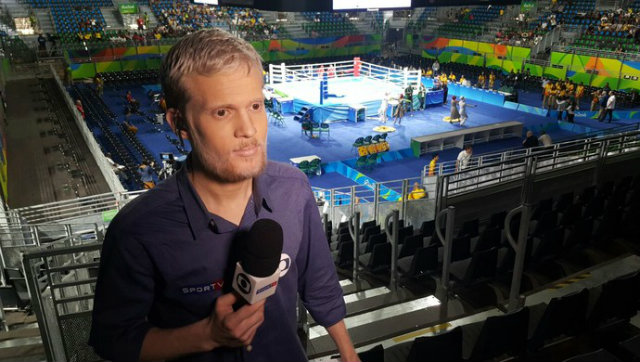 ltima grande cobertura do jornalista ocorreu durante a Olimpada do Rio. Foto: Facebook/Reproduo