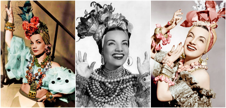 Carmen Miranda  referncia de estilo e excentricidade: seus turbantes ganham destaque na mostra virtual. Fotos: Reproduo da internet