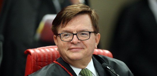 O relator da ao, ministro Herman Benjamin, durante julgamento da chapa Dilma-Temer. Foto: TSE