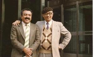 Sousa e Tezuka mantiveram amizade nos anos 1980. Foto: Acervo pessoal/Divulgao