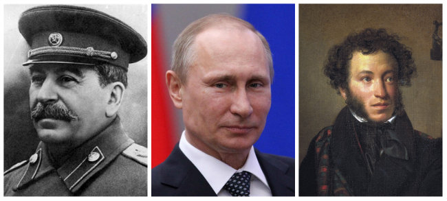 Stalin, Putin e Pushkin so os trs personagens mais famosos de todos os tempos para os russos