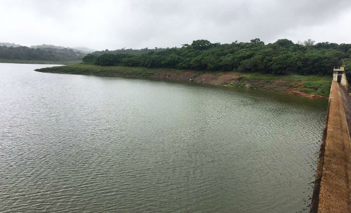 Com as chuvas que atingiram Bonito, a Barragem do Prata alcanou ndice de 79,4 % da capacidade total de armazenamento. Foto: Compesa/ Divulgao