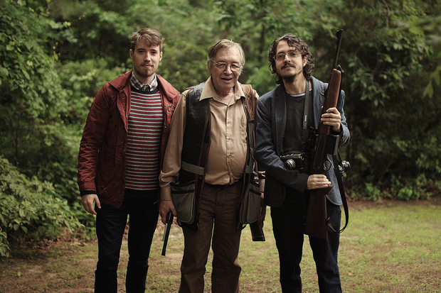 Matheus Bazzo, Olavo de Carvalho e Josias Tefilo em imagem dos bastidores de O Jardim das Aflies. Foto: Cine PE/Divulga