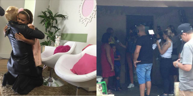 Menina foi recebida por Xuxa em So Paulo e equipe da Record esteve na sua casa em So Jos da Coroa Grande. Fotos: Cortesia 
