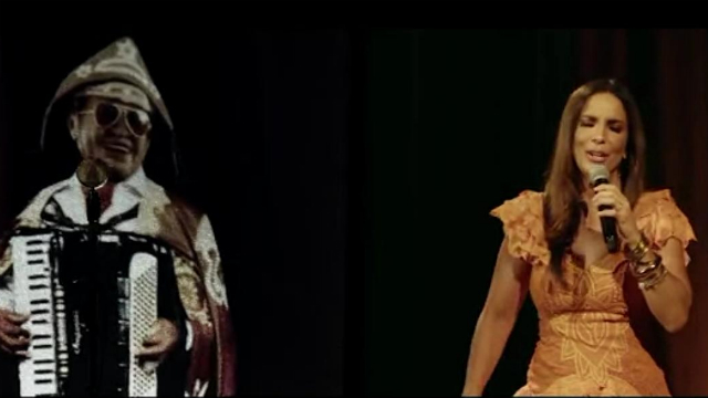 Ivete Sangalo canta com Luiz Gonzaga em campanha publicitria da Schin. Foto: YouTube/Reproduo