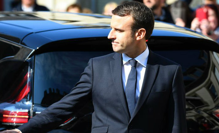 Macron queixou-se de que era indigno debater o assunto em pblico. Foto: Damien Meyer/AFP