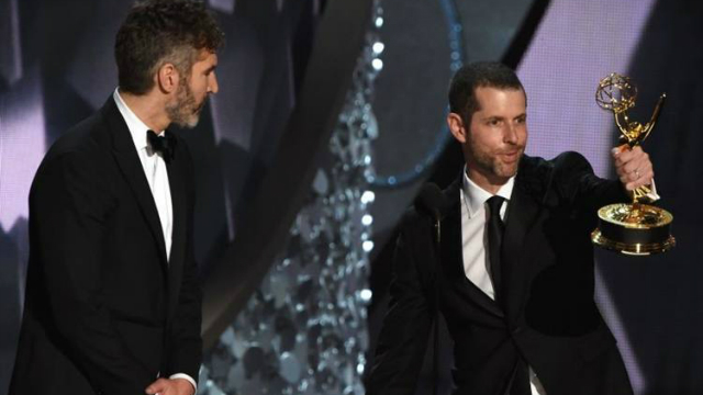 David Benioff e D.B. Weiss vo comear a trabalhar na produo da srie Confederate. Foto: Valrie Macon/Emmy/Divulgao